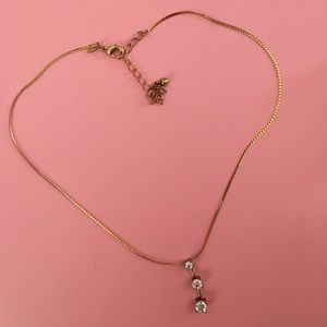 Avon necklace pendant gold chain diamond (costume)